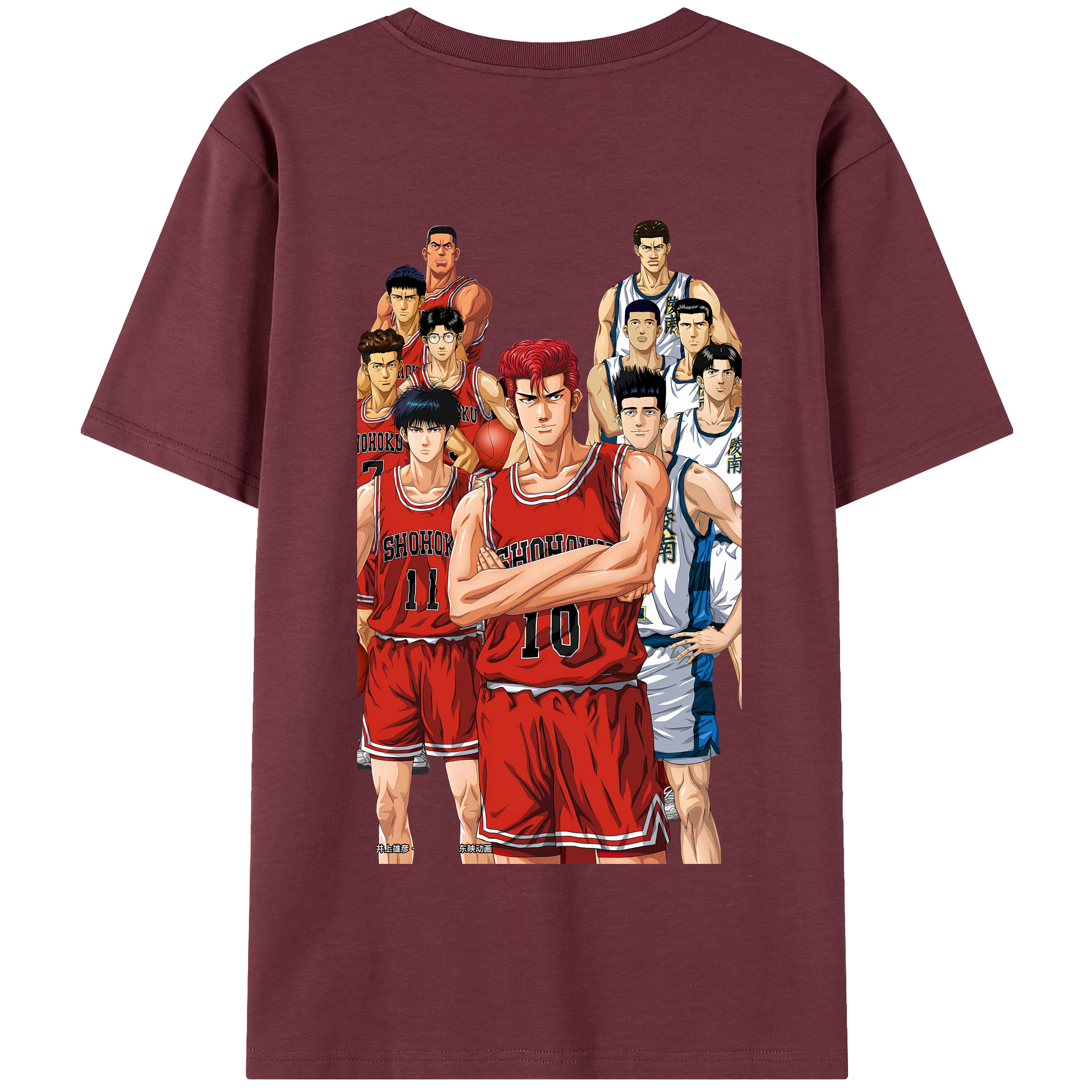 SLAM DUNK／スラムダンク 綿100％半袖Tシャツ（背面プリント）